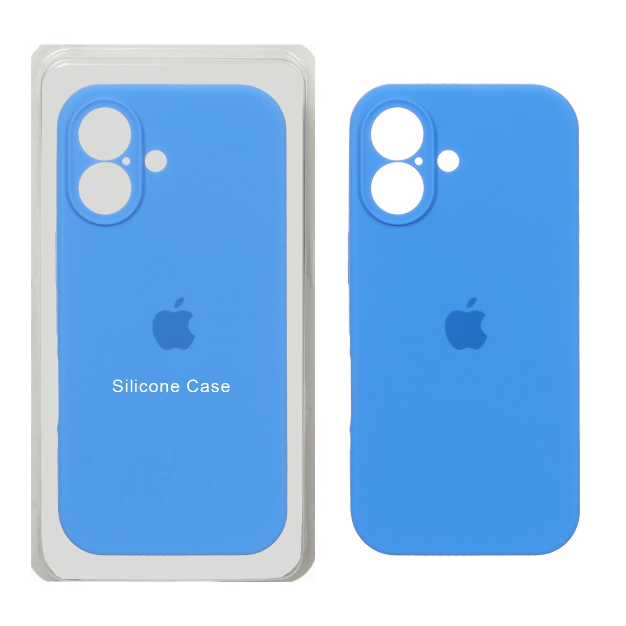 قاب سیلیکونی پاک کنی محافظ لنزدار اورجینال Apple iPhone 17 - آبی (پک اصلی)